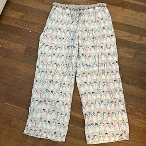 Snowman pajama pants